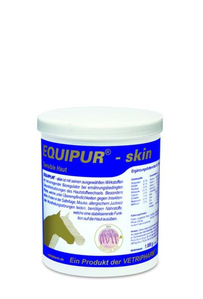 Equipur skin Ergänzungsfutter für Pferde 1.000g Equipur skin Ergänzungsfutter für Pferde 1.000g