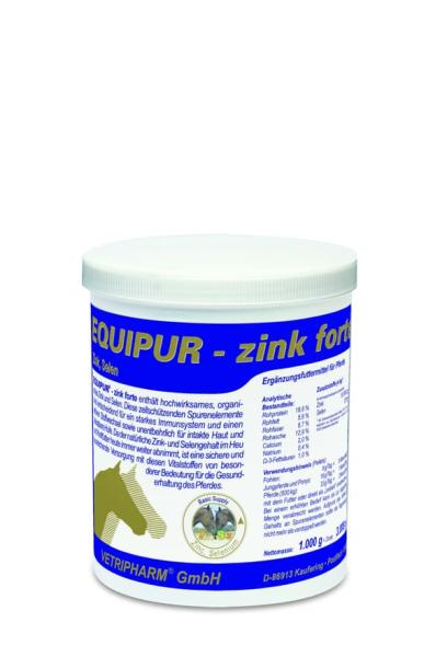 Equipur zink forte Ergänzungsfutter für Pferde 1.000g Equipur zink forte Ergänzungsfutter für Pferde 1.000g