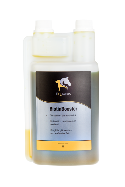 Sorgt für gute Hufe und eine bessere Fell- und Hautbeschaffenheit - Equanis BiotinBooster 1L